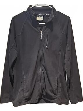 Black Diamond Jacket Women's Large Black Fleece Full Zip Pockets Ladies